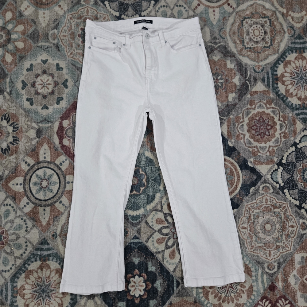 Calvin Klein Jeans White High Rise Flare Women's Jeans Size 31